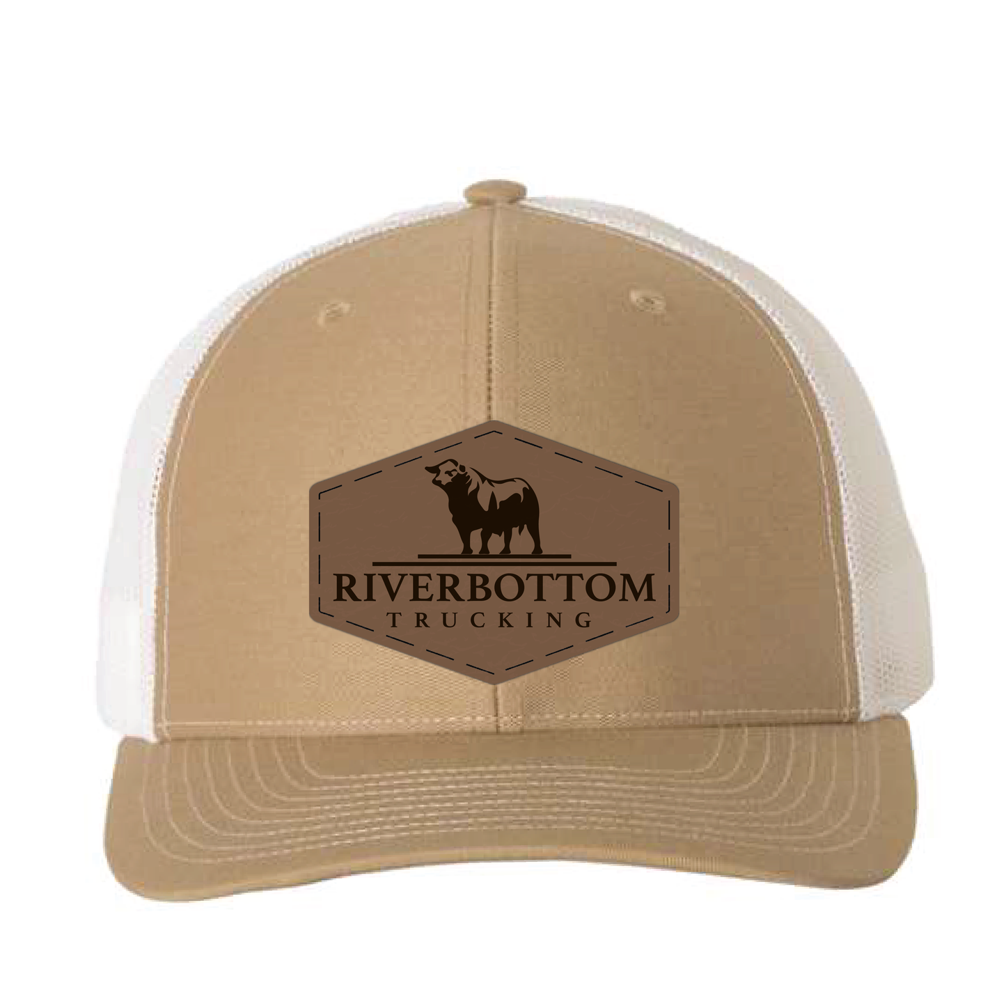 Custom Leather Patch Richardson 112 Trucker Hat